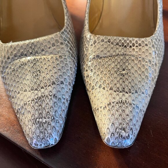 Vintage Gucci Snakeskin Heels Size 37 1/2 C - Picture 14 of 14